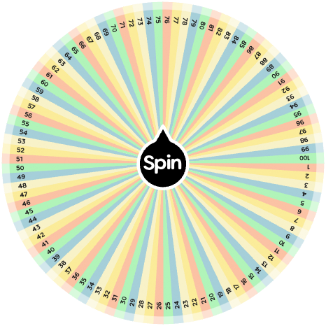 Random number generator spinning wheel